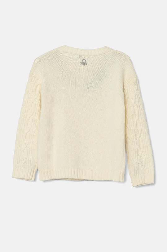 United Colors of Benetton pulover de lână pentru copii 1344G100R.P.Seasonal bej AW24