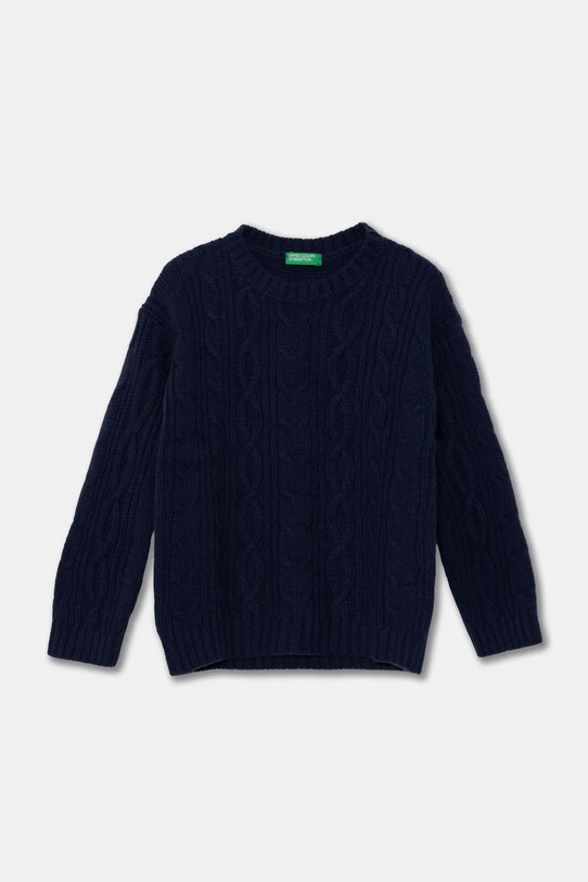 Детский шерстяной свитер United Colors of Benetton шерсть тёмно-синий 1344G100R.P.Seasonal