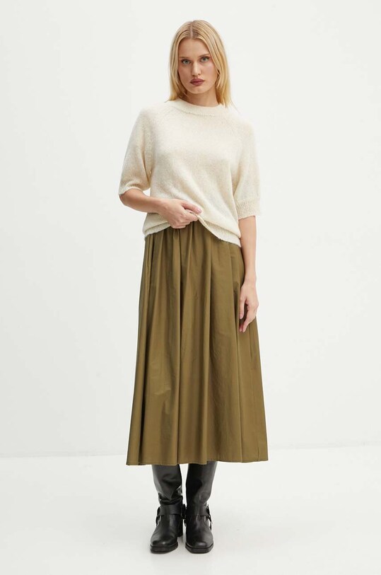 Bruuns Bazaar sweter z domieszką wełny AlchemillaBBHalias knit BBW4070 beżowy AW24