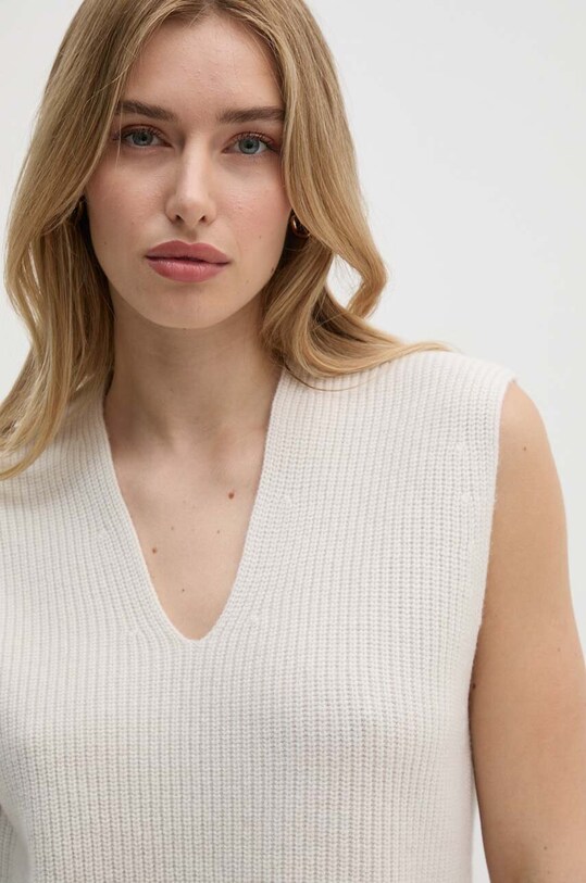 Μάλλινο γιλέκο Calvin Klein μπεζ K20K207249