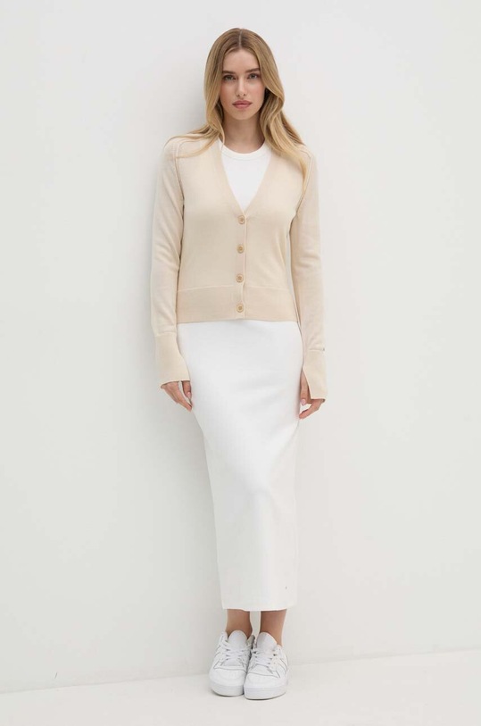 Calvin Klein gyapjú kardigán K20K207574 bézs AW24