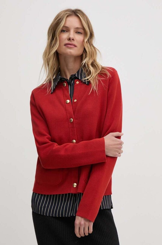 Двосторонній кардиган Tommy Hilfiger візерунок червоний WW0WW40846