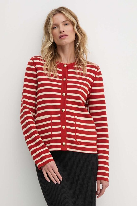 Tommy Hilfiger cardigan reversibile WW0WW40846 rosso AW25