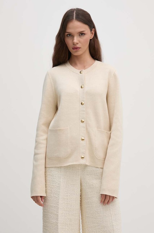 Tommy Hilfiger kardigan dwustronny wzorzyste beżowy WW0WW40846