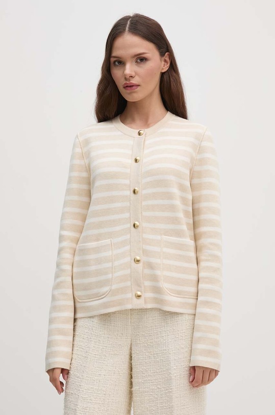 Tommy Hilfiger kardigan dwustronny WW0WW40846 beżowy AW25