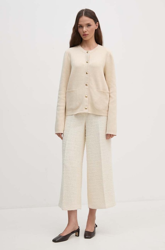 Odzież Tommy Hilfiger kardigan dwustronny WW0WW40846 beżowy