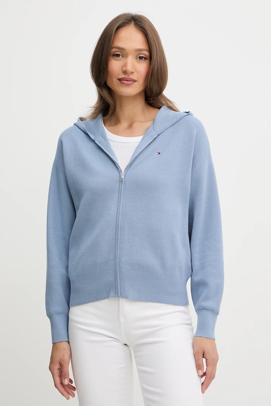 Πλεκτή ζακέτα Tommy Hilfiger άλλο μπλε WW0WW42018