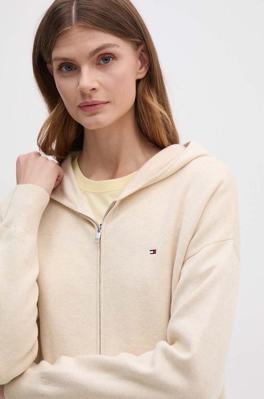Πλεκτή ζακέτα Tommy Hilfiger μπεζ WW0WW42018
