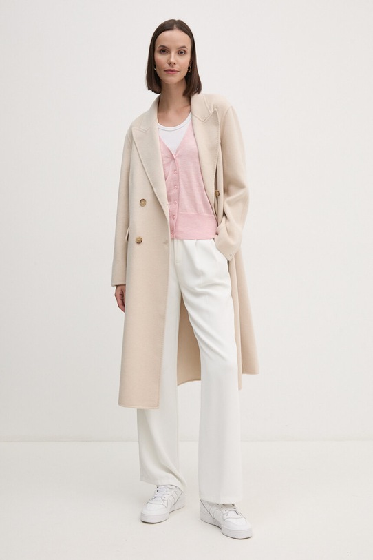 Vlnený kardigán Tommy Hilfiger WW0WW42140 ružová AW24