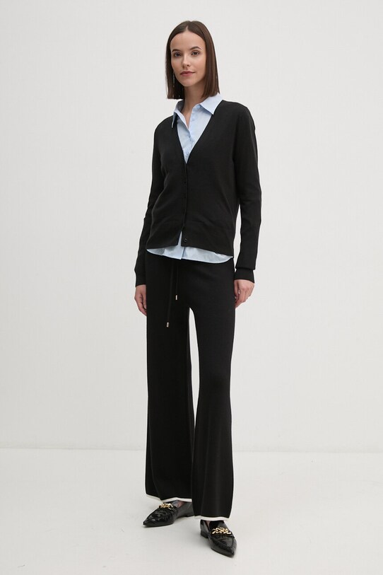 Вовняний кардиган Tommy Hilfiger WW0WW42140 чорний AW24