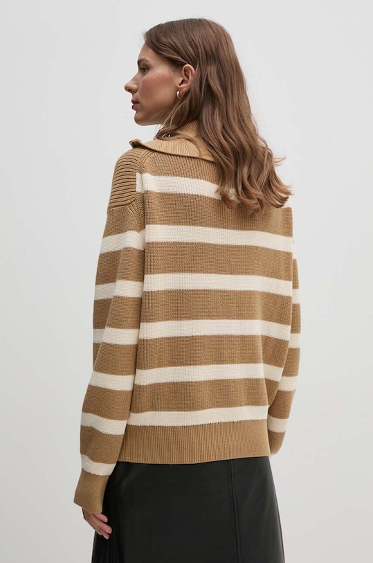 Oblečení Bavlněný svetr Tommy Hilfiger WW0WW42141 béžová