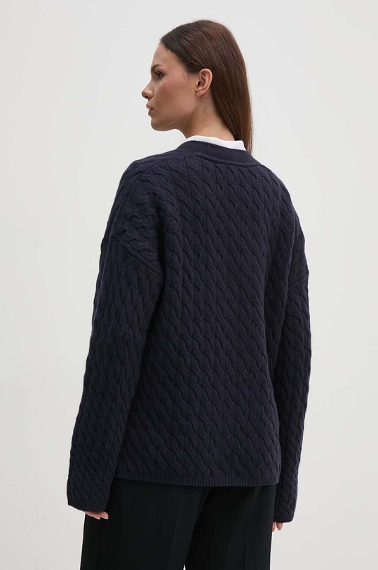 Odzież Tommy Hilfiger kardigan wełniany WW0WW42143 granatowy