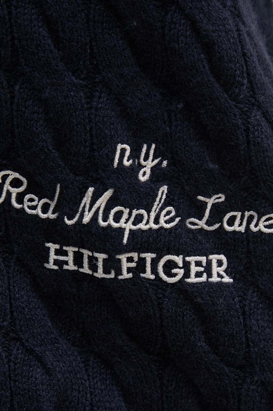 Tommy Hilfiger kardigan wełniany WW0WW42143 granatowy