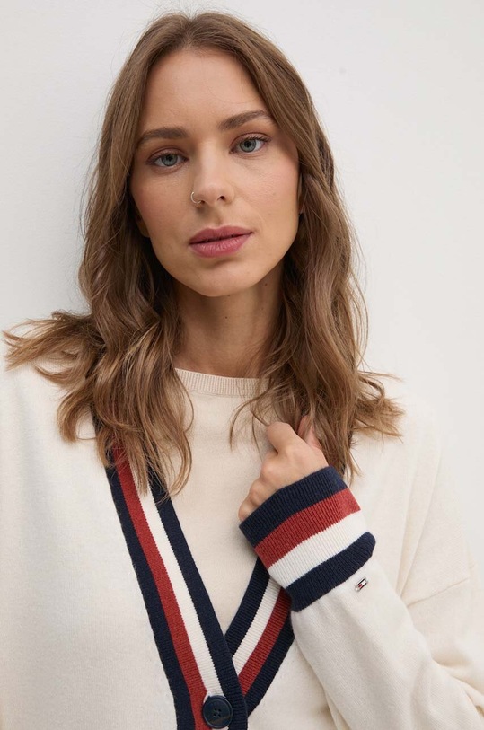 Volnena jopica Tommy Hilfiger WW0WW42151 bež
