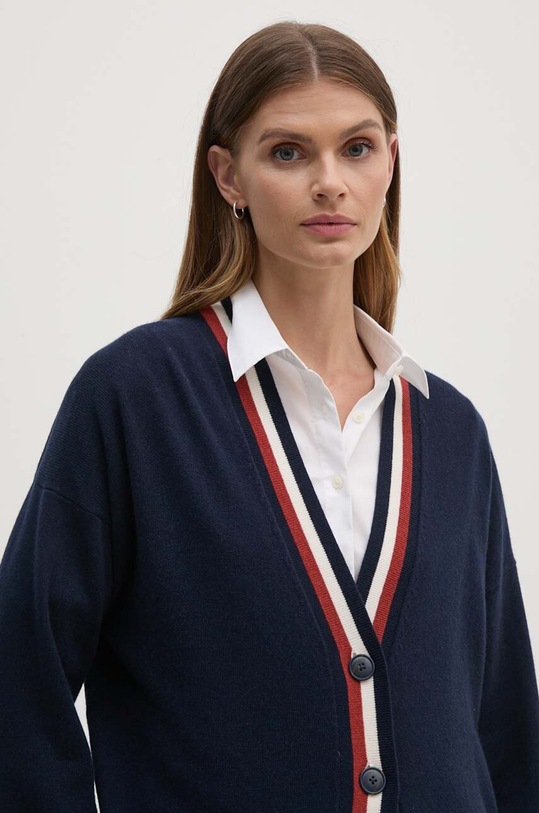 Vuneni kardigan Tommy Hilfiger mornarsko plava WW0WW42151