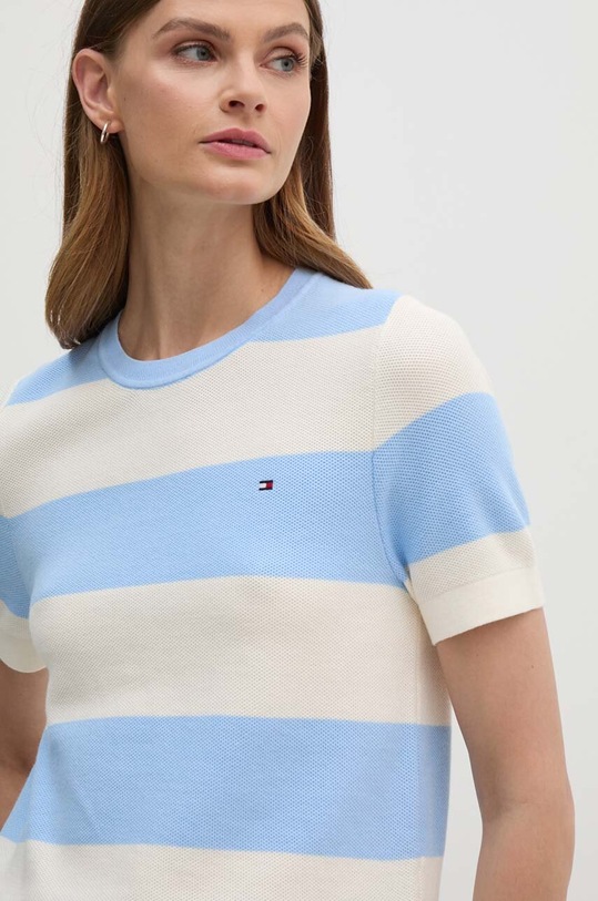 Tommy Hilfiger t-shirt bawełniany niebieski WW0WW42369