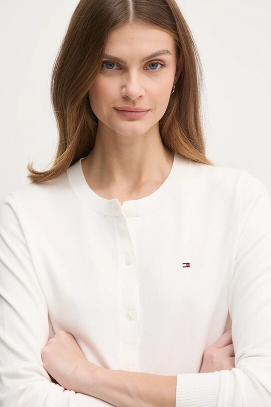 Tommy Hilfiger cardigan alb WW0WW42370