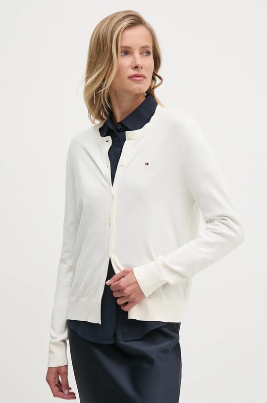 Kardigan Tommy Hilfiger směs béžová WW0WW42370