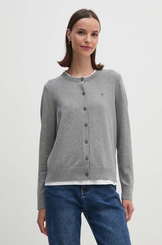 Tommy Hilfiger cardigan melange grigio WW0WW42370