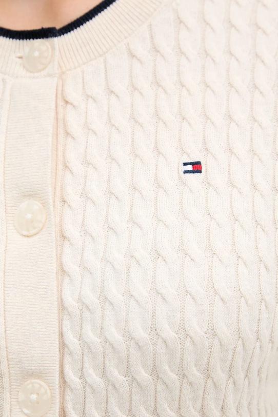 Tommy Hilfiger kardigan bawełniany WW0WW43329 beżowy