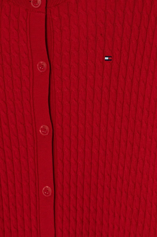 Odzież Tommy Hilfiger kardigan bawełniany WW0WW43329 czerwony