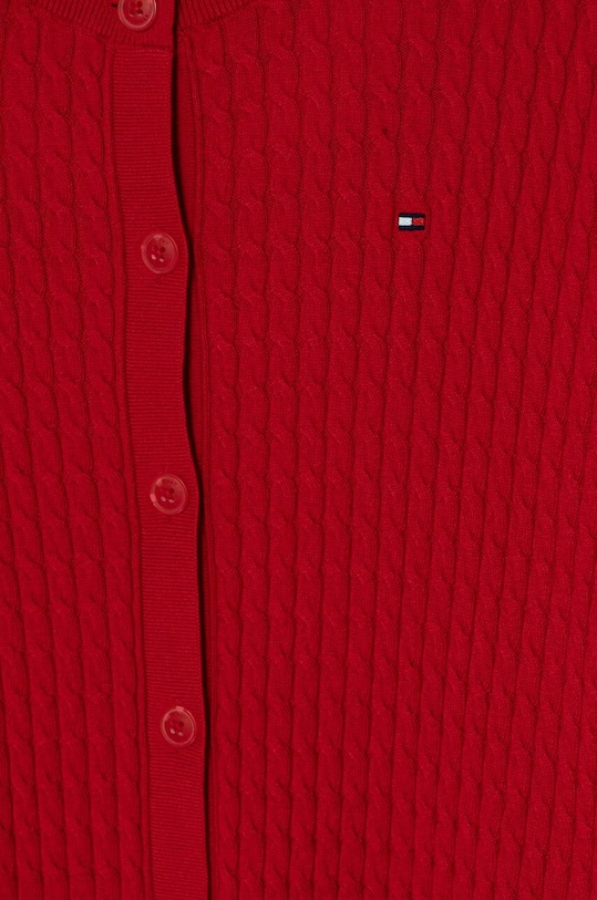 Odzież Tommy Hilfiger kardigan bawełniany WW0WW43329 czerwony