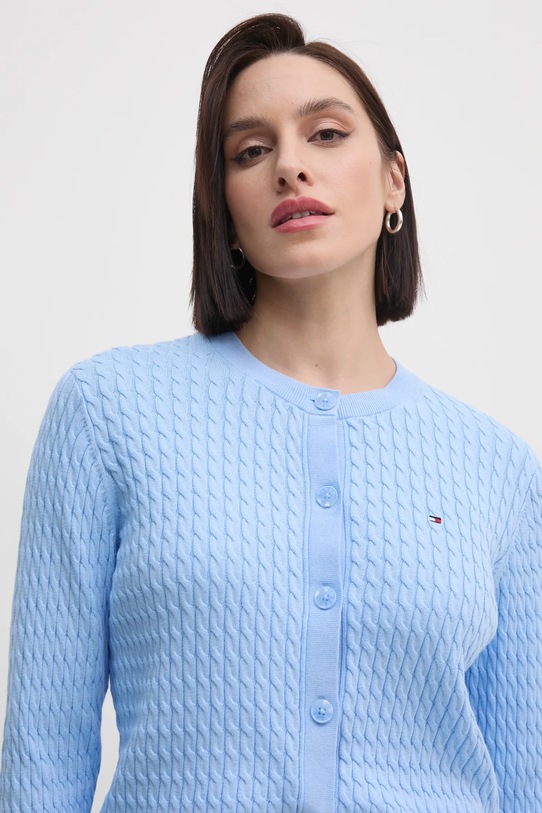 Памучна жилетка Tommy Hilfiger син WW0WW43329