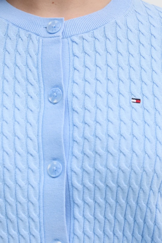 Памучна жилетка Tommy Hilfiger WW0WW43329 син