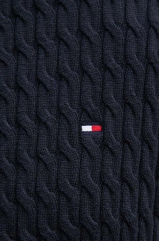 Bavlněný kardigan Tommy Hilfiger WW0WW43329 námořnická modř