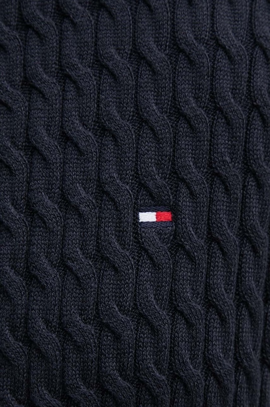 Bavlněný kardigan Tommy Hilfiger WW0WW43329 námořnická modř
