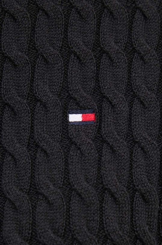 Bavlněný kardigan Tommy Hilfiger WW0WW43329 černá