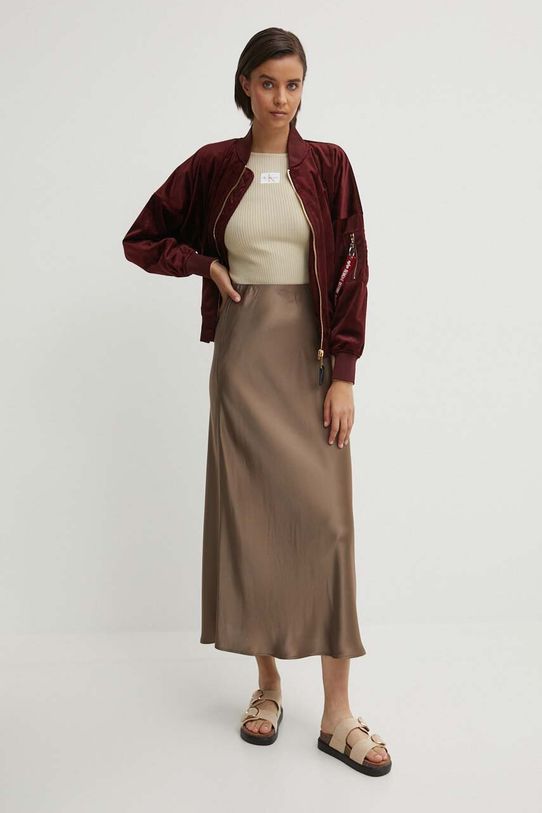 Tričko s dlhým rukávom Calvin Klein Jeans J20J223611 béžová AW24