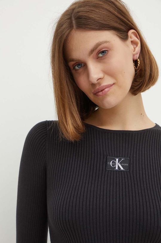 Calvin Klein Jeans longsleeve J20J223611 czarny