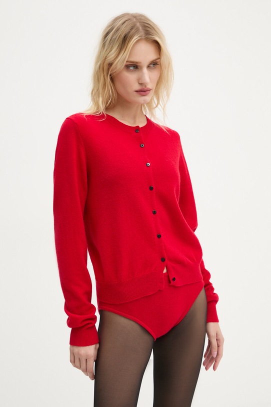 Kašmírový kardigan Herskind Roselle vlna červená 5241969