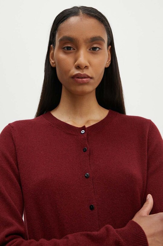 Herskind cardigan din casmir Roselle 5241969 burgundia