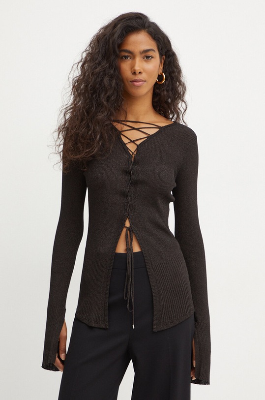 Patrizia Pepe pulover subtiri negru 8K0207.K1QZA