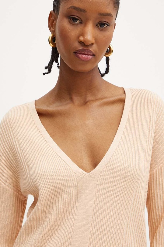 Patrizia Pepe sweter wełniany pomarańczowy 8K0210.KM36