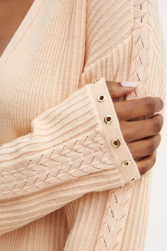 Patrizia Pepe sweter wełniany 8K0210.KM36 pomarańczowy