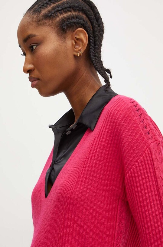 Vlnený sveter Patrizia Pepe fialová 8K0210.KM36