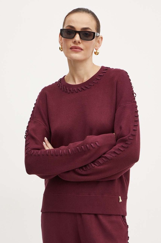 Patrizia Pepe sweter pozostałe bordowy 8K0235.K207