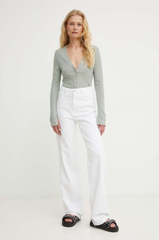 Marc O'Polo cardigan din bumbac 406202752433 verde AW24