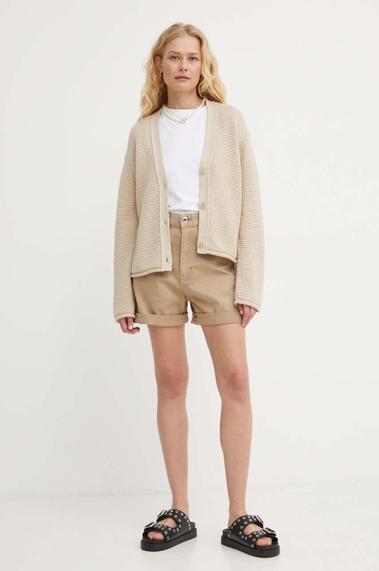 Marc O'Polo kardigan bawełniany 406605961259 beżowy AW24