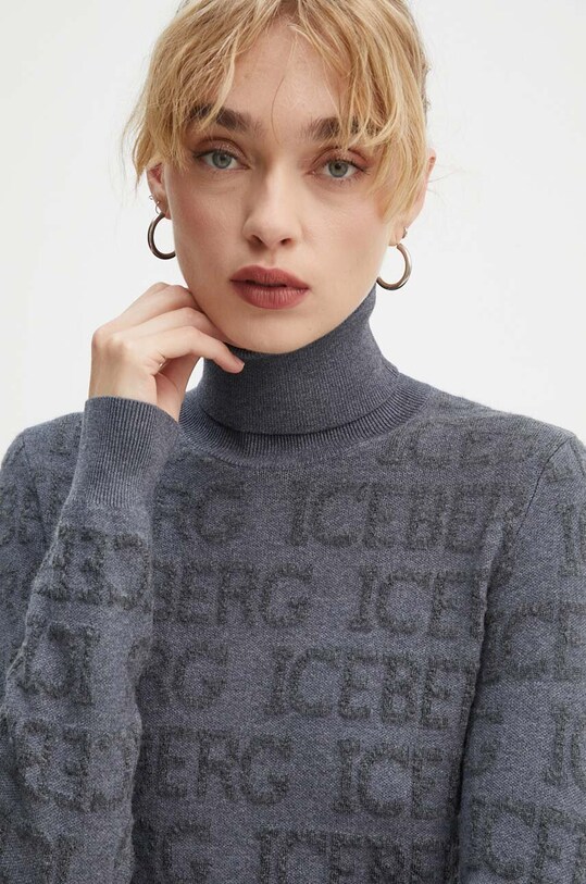 Vlnený sveter Iceberg sivá A003.9030