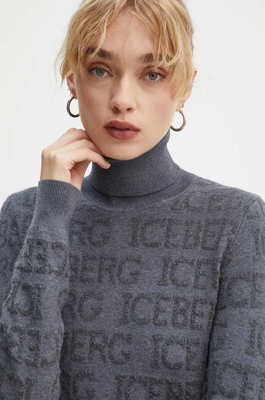 Iceberg sweter wełniany szary A003.9030