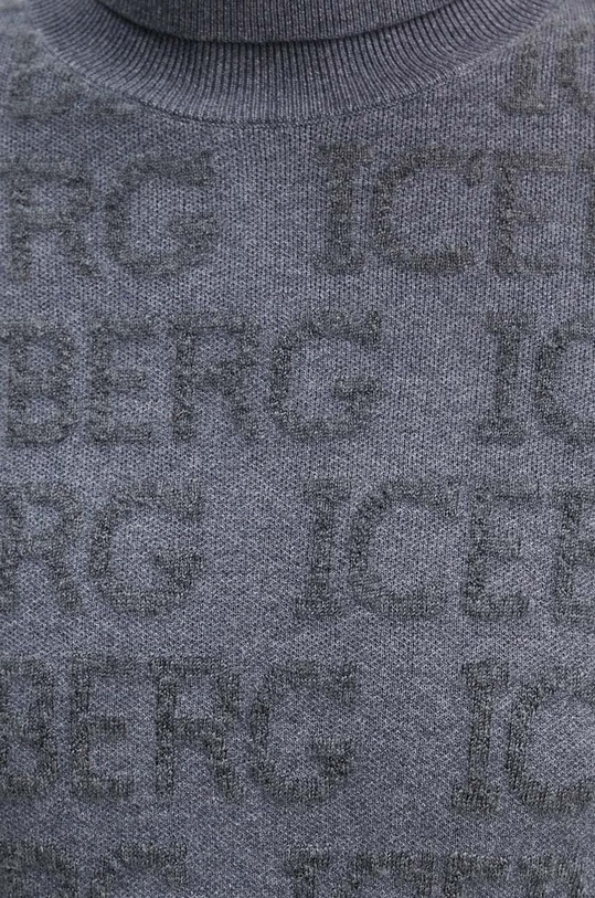 Iceberg sweter wełniany A003.9030 szary