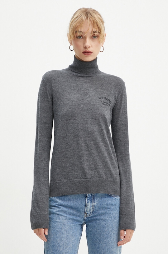 Iceberg pulover de lana subtiri gri A008.9000