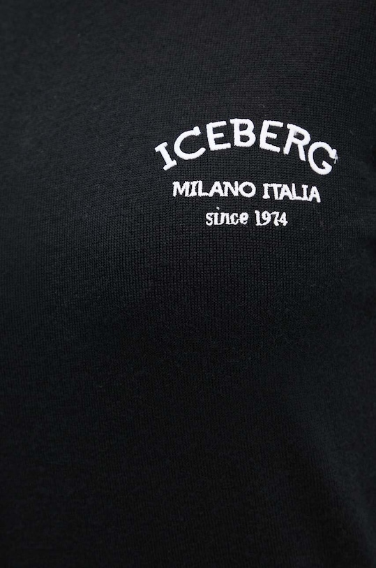 Vlnený sveter Iceberg A008.9000 čierna