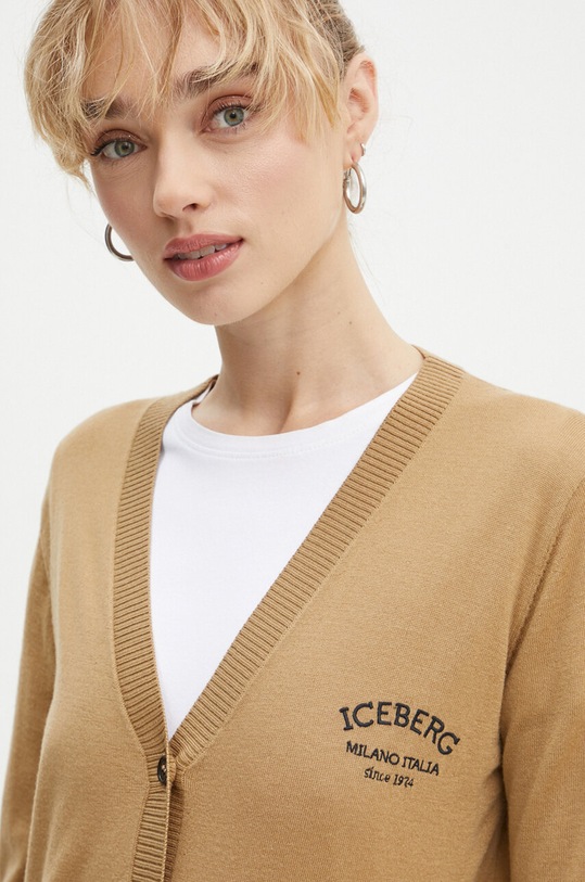 Вовняний кардиган Iceberg бежевий A009.9000