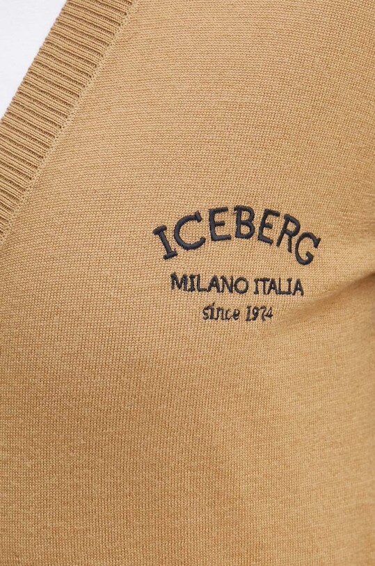 Вовняний кардиган Iceberg A009.9000 бежевий