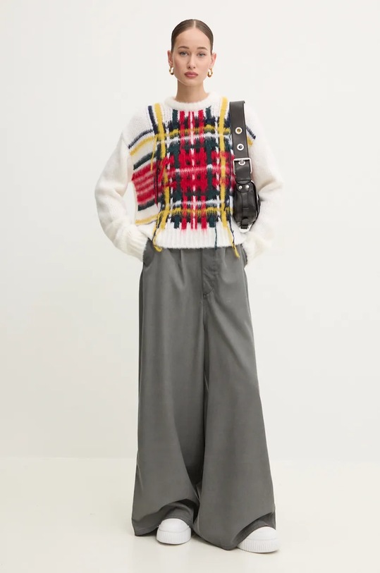 Iceberg sweter z domieszką wełny A007.7053 beżowy AW24